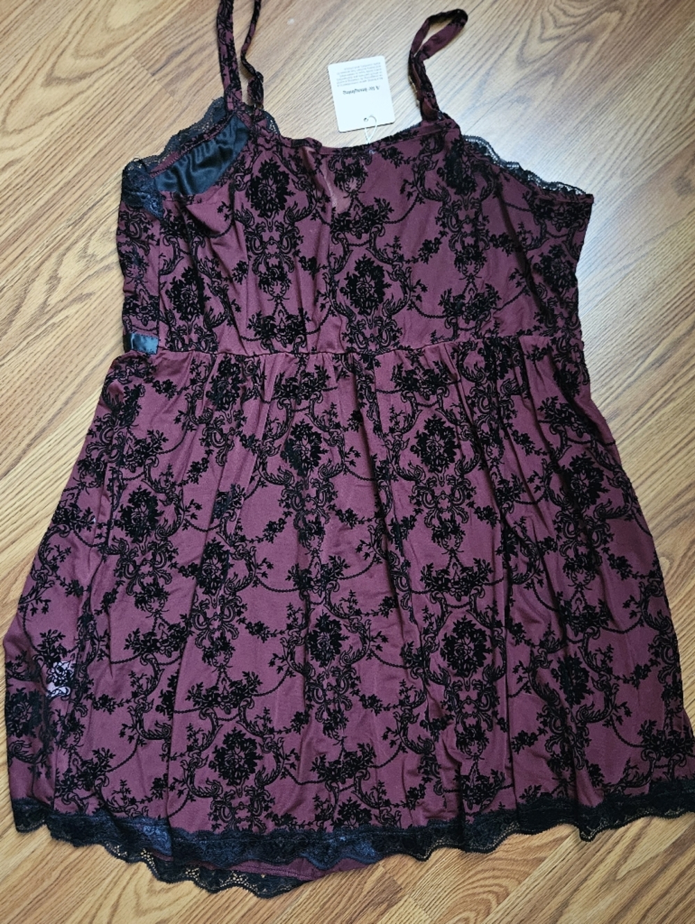 BloomChic Burgundy and Black Lingerie Set Sz 1X - Picture 12 of 12